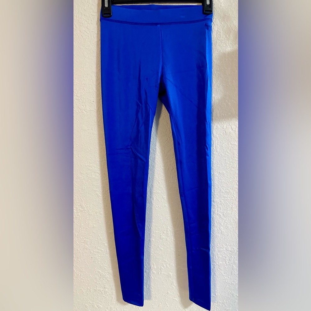 PINK Victoria’s Secret Metallic Blue Leggings